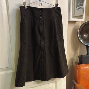 Elegant Black Button-Down Skirt